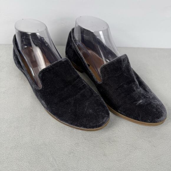 DV by Dolce Vita Womens 8 Purple Gray Slip On Velvet Loafers 096007318 Casual - Picture 2 of 10